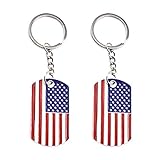  2 Stück American Flag Hanging Key Ring Ornament Mode Schlüsselbund Anhänger Kreative Schlüsselbund Zubehör