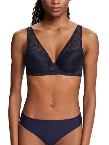 ESPRIT Damen Gepolsterter BH Modern Lace Par Classic Wattierter, Navy, 85C
