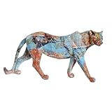 FIGURA RESINA 29,5X8,5X15 LEOPARDO MULTICOLOR