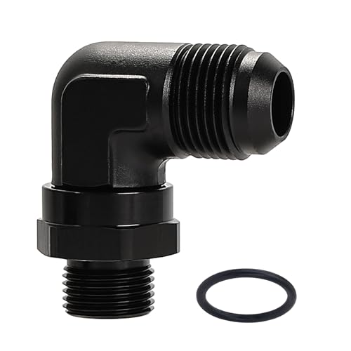 Image of EVIL ENERGY 8AN Flare to 6AN ORB Male Swivel Adapter Fitting 90 Degree Black 1PC