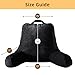 Sasttie Reading Pillow, Velvet Back Pillow for Bed Sitting Up, Adult Back-Rest Support Cushion with Arms for Sit Up on Couch, Sofa, and Floor, Dorm Essentials, Reading Accessories, Black