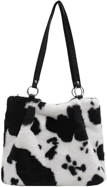 Womens Tote Bag, Shoulder Bag, Faux Fur Crossbody Bag, Mini Bag, Fluffy Bag, Autumn and Winter, Adult, Cute, Bag, Pochette, Lightweight, Chain, Leopard Pattern, Stylish, Cute, Work or School,