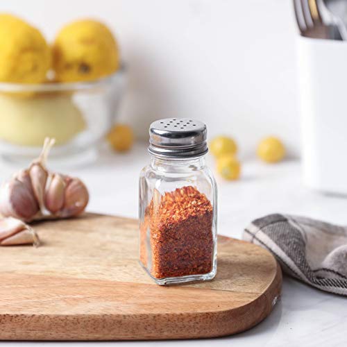 WHOLE HOUSEWARES | Glazen zout- en peperschudders | Roestvrijstalen keukenset | 6-delig pakket | Beste voor thuiskeuken… - Afbeelding 6