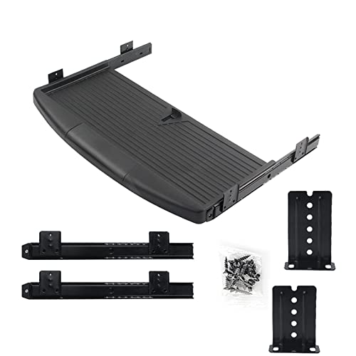 Soporte Teclado Deslizante Y Bandeja For Teclado, Bandeja Estante Deslizante Ordenador 510x210mm, Puede Almacenar Papelería Y Teclado, Estante De Extensión De Escritorio Cover