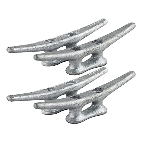 Rolasm Boat Cleats 4In,6In,8In,Rope Cleat Galvanized Cast Iron Dock Cleat For Marine Or Decorative Applications 4Pack (4 Inch-4Pcs) #TOP2