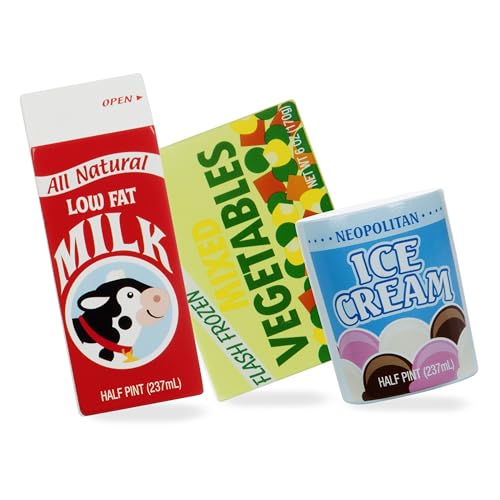 image for Melissa & Doug Fridge Food, Wooden Play Food for Kids Kitchen Playset,