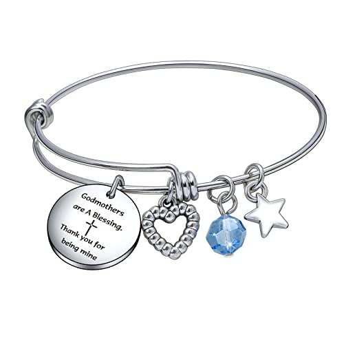 De&ai Godmother Bracelet First Communion Favors Gift Christening Bangle God Parent Gift Catholic Gift