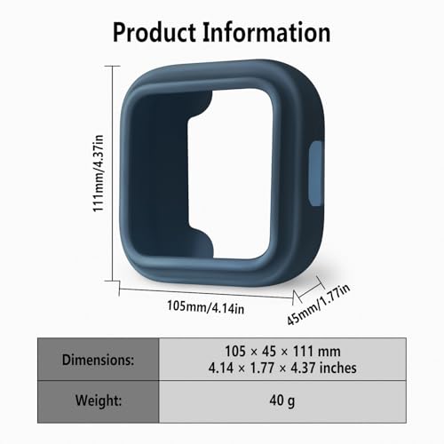 Image of Geiomoo Silicone Cover for Anker Soundcore Boom Go 3i Case, Soft Flexible Scratch Resistant Protective with Carabiner (Navy Blue)