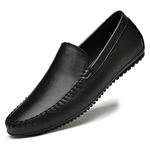 Men's Loafers Simple Slip On Moccasins Shoes Driving Loafers Leather Lightweight Flexible Flat Heel Outdoor Casual Slip-ons2