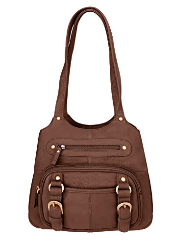 Roma Leathers Gun Concealment Purse - Cowhide Leather - Brown