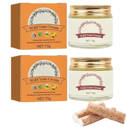 QUAAM 2PCS Wild Yam Cream, Annas Wild Yam Cream Organic for Hormone Balance,Women’s Organic Wild Yam Root Cream for All Skin Types