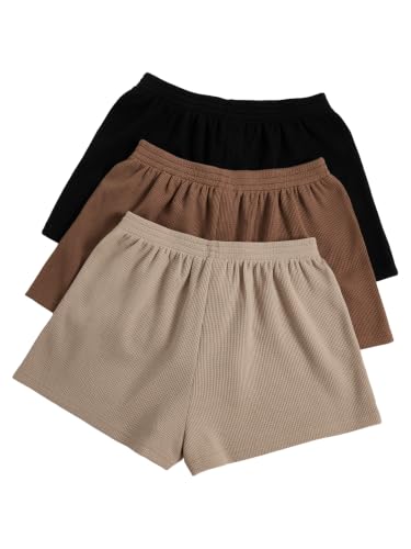 Image of SOLY HUX Women's Summer Shorts 3 Packs Casual Comfy Shorts Sets