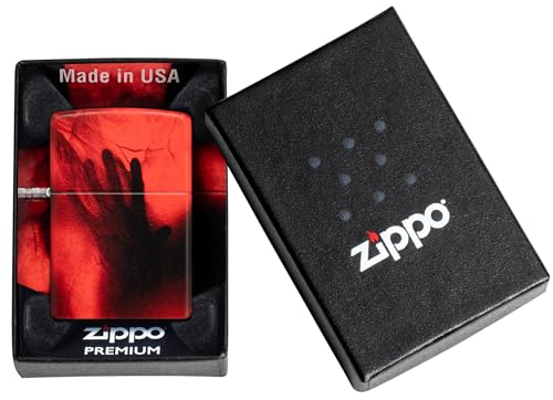 Encendedor Zippo Creepy Skull and Hand Rojo miniatura 4