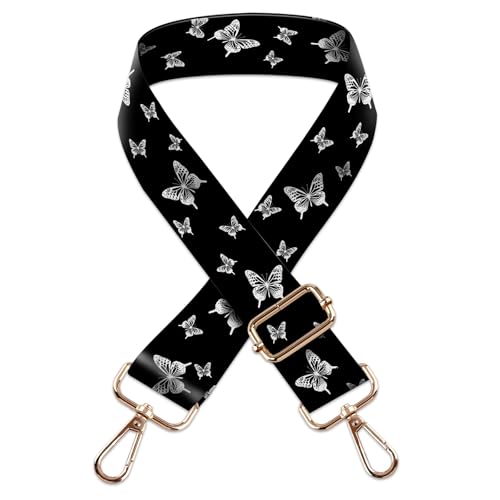 Image of Crossbody Purse Strap for Women Men Girls Boys Mother Girlfriend Gift, Replacement Bag Belt Strap for Purse Handbag Guitar Camera, Adjustable Canvas Wide Shoulder Strap with Golden Hooks