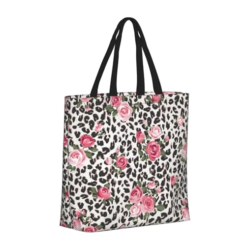 Zippered Tote Bag with Pocket, 19x15x5in Reusable Grocery Shopping Bag, Casual Shoulder Bag for Work, School, Picnic4