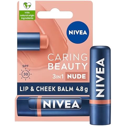 NIVEA Caring Beauty Nude Lip Balm with SPF 30 Cover