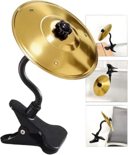 Desktop Cymbal with Clamp Mount - Portable Metal Percussion Instrument for Office Home...
