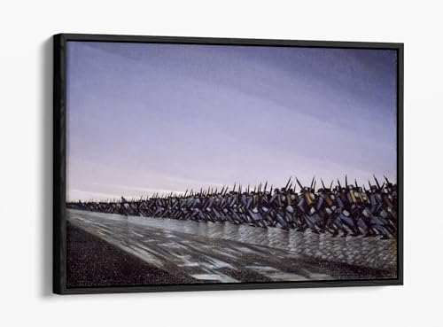 Impression sur toile « Column on the March » Nevinson cadre noir 76x50 cm