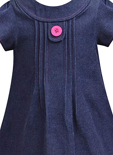 Image of A.T.U.N. (ALL THINGS UBER NICE) Girls Polka Dot Cotton A-Line Short Sleeve Casual Dress