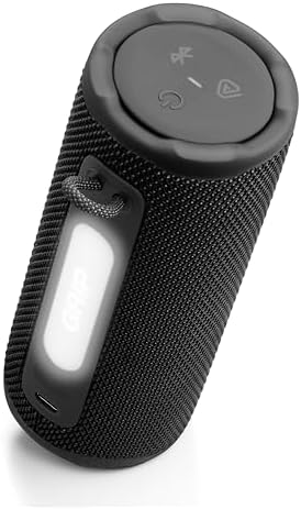 JBL Grip Portable Bluetooth Speaker, Waterproof, Ambient Light - Black - 1