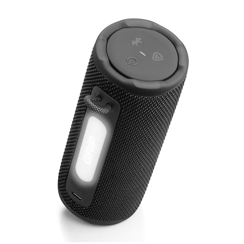 Image of JBL Grip - Compact Bluetooth Speaker with Bold JBL Pro Sound and Ambient Light, up to 14 Hours of Playtime, Water, Dust and Drop-Proof (IP68), & Multi-Speaker Connection with Auracast (Black)