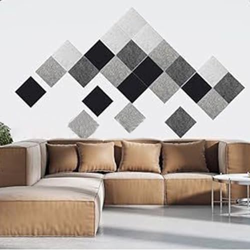 Paneles de absorción acústica autoadhesivos, panel de insonorización de alta densidad para paredes, ideal para estudios de grabación, salas de juegos y oficinas miniatura 7