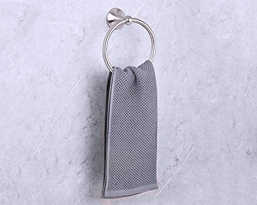 Ushower Satin Nickel Bathroom Hardware Set, Includes 24 Inch Bath Towel Bar, 4 Piece #TOP2