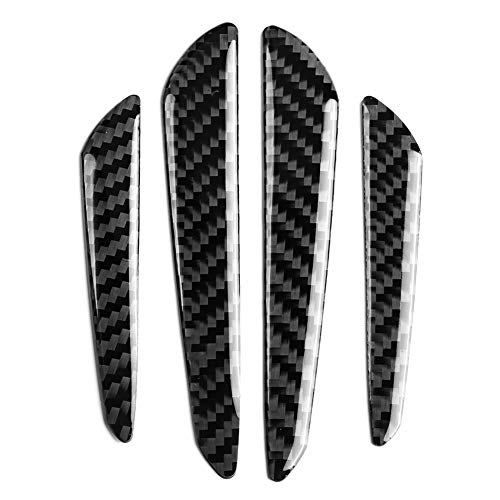 KIMISS 4Pcs Universal Carbon Fiber Door Guard Bumper Protector Strips Trim Cover Car Door Bumper Protector Trim