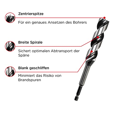 kwb 3-S Japan Schlangenbohrer ø 6 mm, 235 mm aus blankgeschliffenem CV-Stahl mit superscharfem Spitzenanschliff… – Ansicht 3