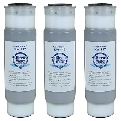 KleenWater Granular Activated Carbon Replacement Water Filter Compatible with Aqua-Pure AP117, Whirlpool WHKF-GAC, WHCF-GAC, Everpure Costguard CGT-10, Neo-Pure NP117, EV910811, EV9108-11, GAC-10