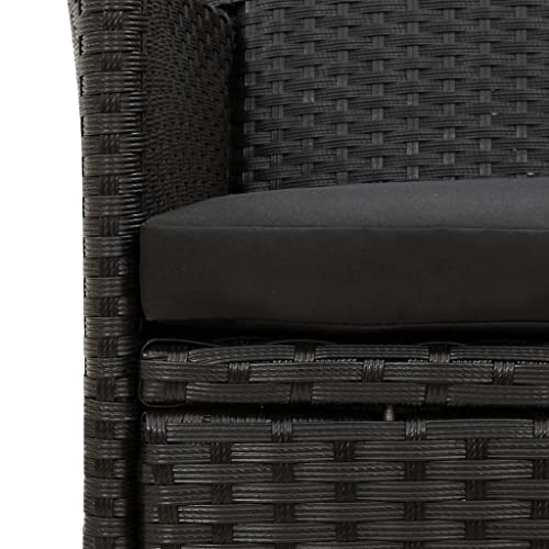 Chaises de jardin en polyrotin confortables pour repas sur le balcon - 8