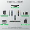 Phenyx Pro 8-Channel Wireless Microphone System PTU-4000-8H Bundled with 10 Ft Snake Cord