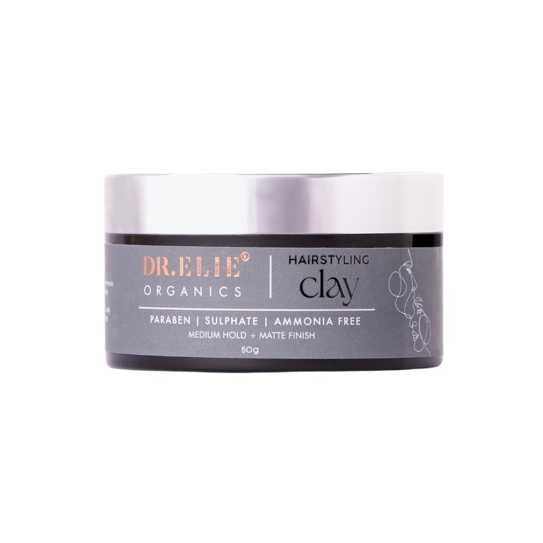 Hair Clay for Men & Women | Styling Wax | Medium Hold | Matte Finish | Restylable | Volumizing | Easy to Wash Off | Paraben & Sulphate Free | Unisex | 50g (1, 50, Millilitres)