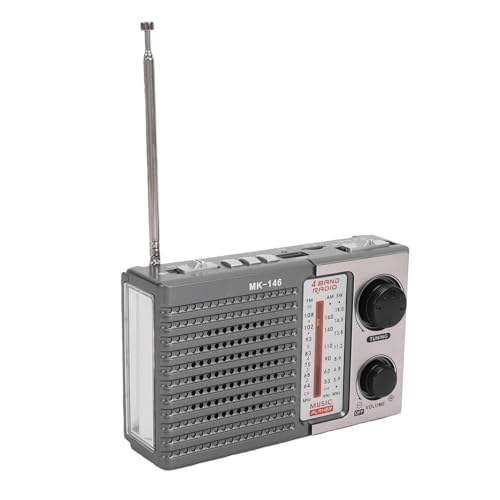 Radio portátil AM FM SW Bluetooth con linterna y USB recargable miniatura 1