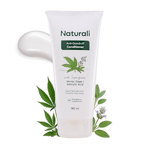 Image of Naturali Anti-Dandruff Conditioner with Sage & Salicylic Acid|No Sulphate, No Paraben|Calms Itchy Scalp|Exfoliates flaky scalp | Nourishes Strands | 180ml