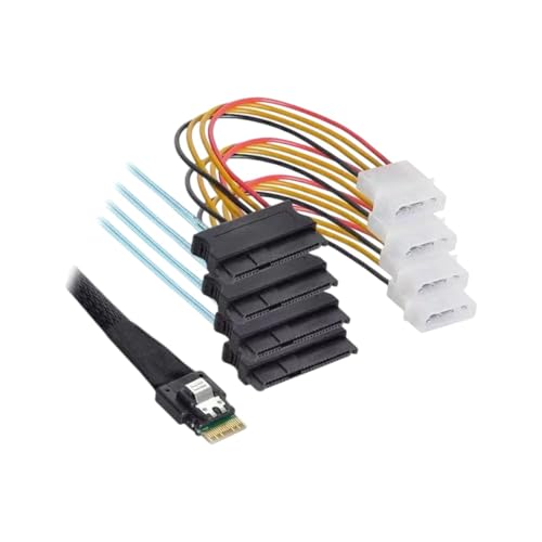 SlimlineSAS 4.0 SFF - 8654 8i 74pin Host Raid to 8 SATA 7pin 4i 38pin Host to 4 SAS 29pin SFF - 8482Target Hard Disk Fanout Raid Cab