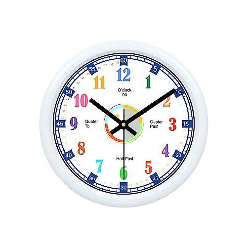Lavkush Enterprises Present Quater Past Wall Clock for Living Room, Bedroom & Offices, 1024, Multicolour, Plastic, 25cm x 25cm, Wall Mount, Battery Po