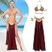 Heodols Womens Princess Slave Costume Bikini Outfits Sexy Lingerie Bra Skirt Dress Halloween Costumes for Adults