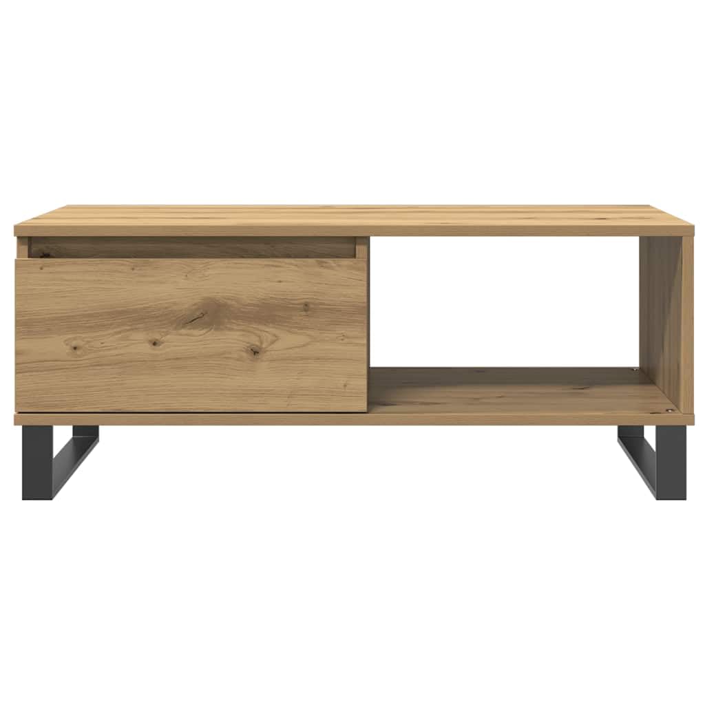 vidaXL Mesa de Centro Madera de ingeniería Roble Artisan 90x50x36,5 cm, mesita de Centro, Mesa de sofá, mesita Decorativa, Mesa Auxiliar