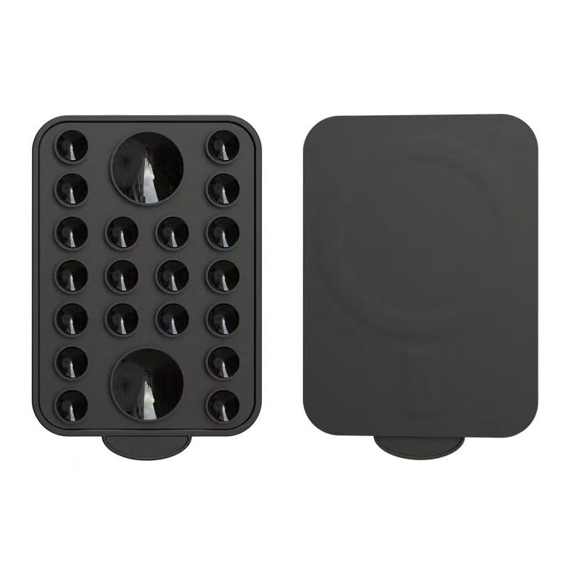 Vortex Magnetic Silicone Suction Phone Mount attached to the back of a smartphone, ready for use.