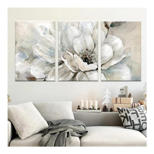 Images imprimées de fleurs art abstrait haut de gamme triptyque salon moderne 30x50cm