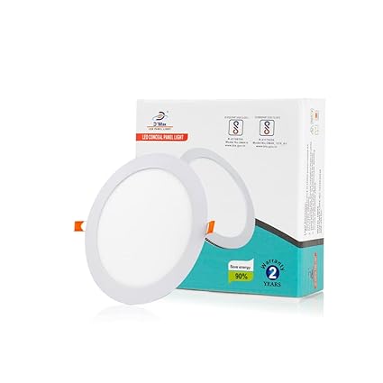 DMAK Multi Traders 15 Watt LED Round False Ceiling/ Recessed Panel Light for POP (Warm White - Yellow,Aluminium).