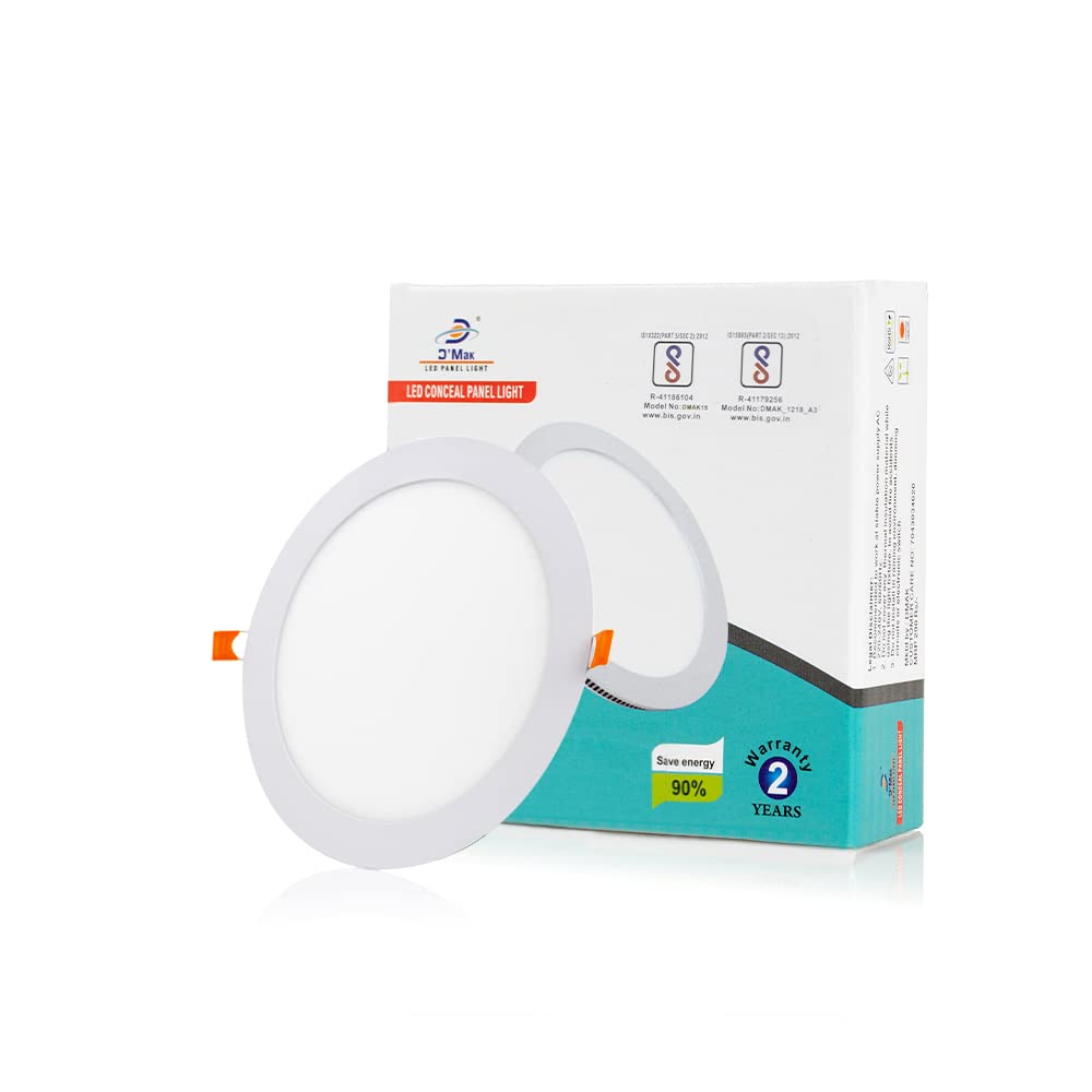 DMAK Multi Traders LED Round False Ceiling Conceal Panel Light for POP Color-Warm White (Yellow) (12 Watt, Pack of 1) (B09NM33N77) Amazon Price History, Amazon Price Tracker