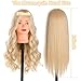 Mannequin Head, Beauty Star 24 Inch Creamy-White Long Hair Styling Training Head Manikin Cosmetology Doll Head with Clamp Stand and Accessories (Suitable for Straightening, Curling, Perming)