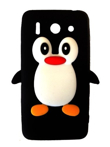 SKS Distribution® Nero Pinguino Custodia in Silicone/Cover/Case per Huawei Ascend G510