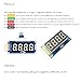 4-Digit 7-Segment Display LED with 74HC595 Driver, 4 Dots | 5-Pack for Arduino, ESP32, ESP8266, Raspberry Pi with Tutorials