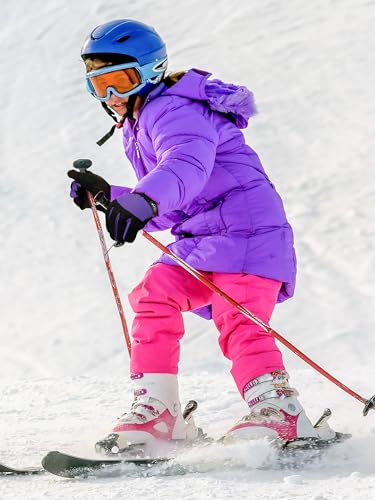 Image of Geyoga Kids Waterproof Winter Snow Ski Gloves for Boy Girl Outdoor Warm Thickening Snowboard Gloves