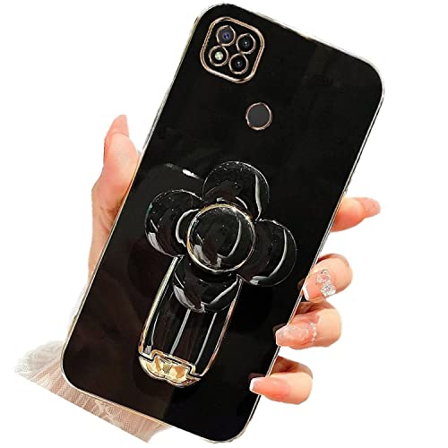 Nadoli - Funda giratoria para Xiaomi Redmi 9C, alivio del estrés, molinos de viento, para mujeres y niñas, delgada, chapada en 3D, soporte flexible a prueba de golpes