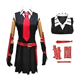 RWROBE Akame Ga Kill Cosplay Akame Cosplay Costume Outfit Uniform Full Set Halloween with Wig (Black, M)
