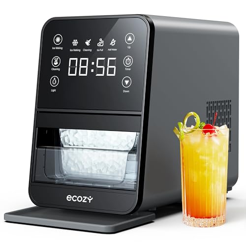 Ecozy Nugget Ice Maker with Self-Cleaning and Timer